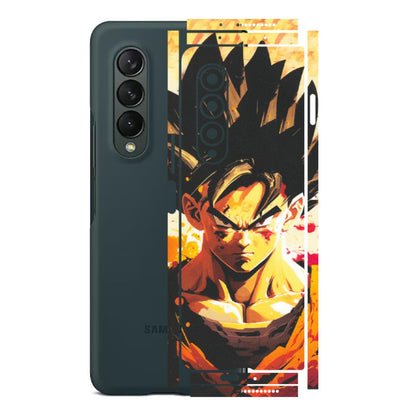 Samsung M/F/Note/Flip and C Phone Skins (All Models) - Angry Goku - Matte Finish (M-12) Samsung Galaxy Z Fold 3