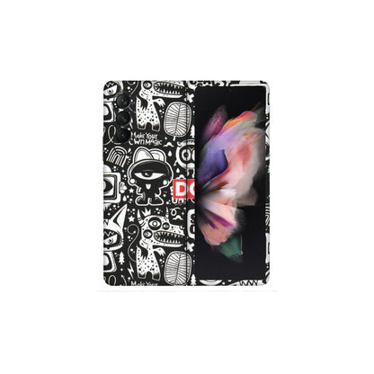 Samsung M/F/Note/Flip and C Phone Skins (All Models) - Dope Stay Classy Black Doodles - Matte Finish (M-126) Samsung Galaxy Z Fold 3