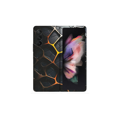 Samsung M/F/Note/Flip and C Phone Skins (All Models) - New Abstract Graphite Tiles - Matte Finish (M-130) Samsung Galaxy Z Fold 3