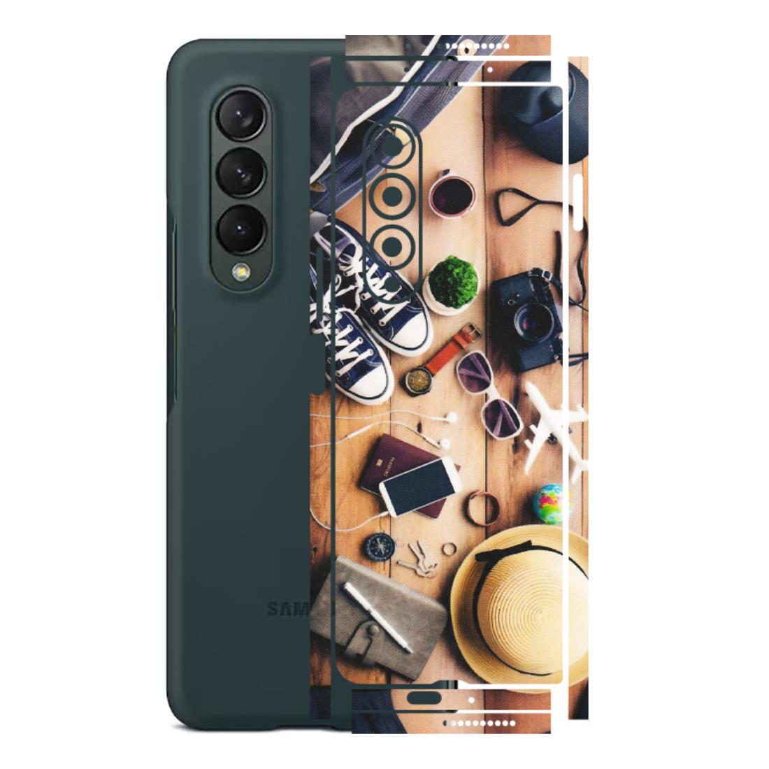 Samsung M/F/Note/Flip and C Phone Skins (All Models) - Travel Wanderlust - Matte Finish (M-133) Samsung Galaxy Z Fold 3