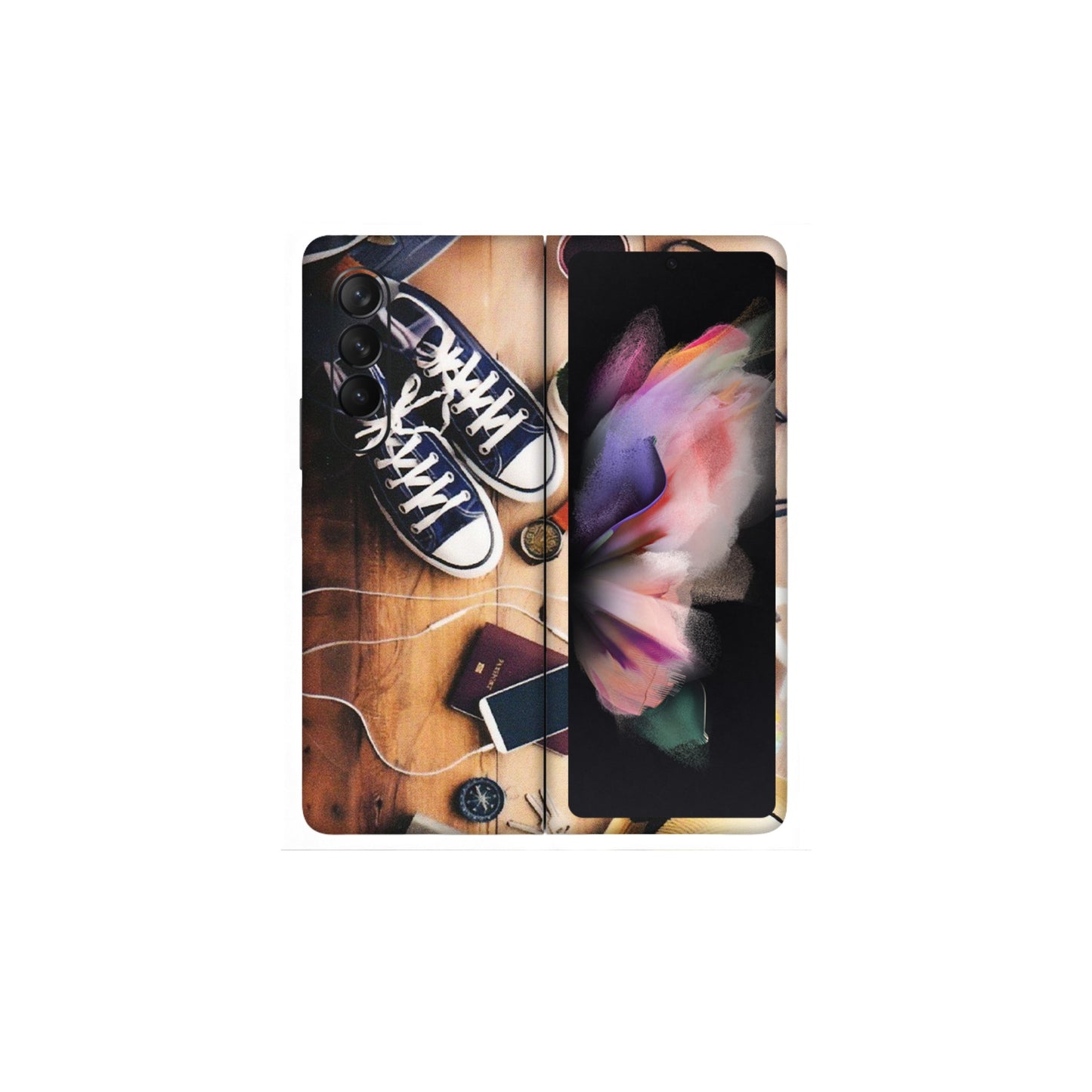 Samsung M/F/Note/Flip and C Phone Skins (All Models) - Travel Wanderlust - Matte Finish (M-133) Samsung Galaxy Z Fold 3