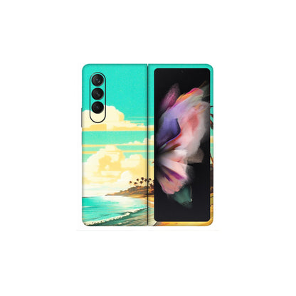 Samsung M/F/Note/Flip and C Phone Skins (All Models) - Miami Beach - Matte Finish (M-136) Samsung Galaxy Z Fold 3