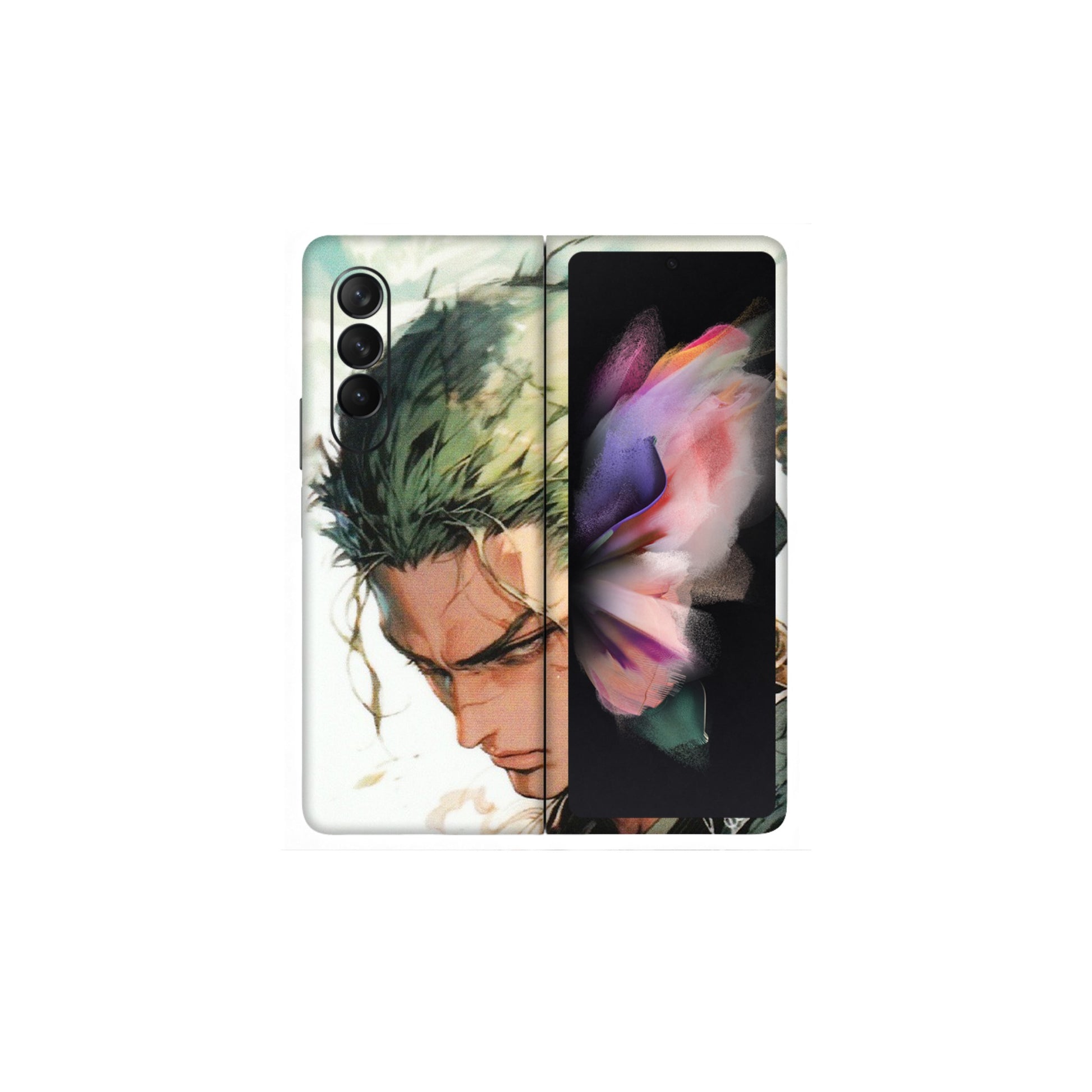 Samsung M/F/Note/Flip and C Phone Skins (All Models) - New Roronoa Zoro One Picece Anime - Matte Finish (M-140) Samsung Galaxy Z Fold 3