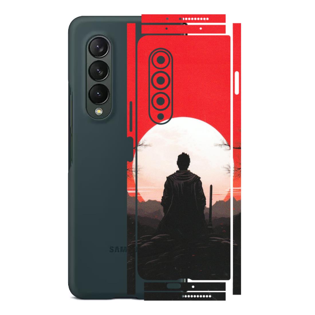 Samsung M/F/Note/Flip and C Phone Skins (All Models) - Samurai Anime - Matte Finish (M-141) Samsung Galaxy Z Fold 3