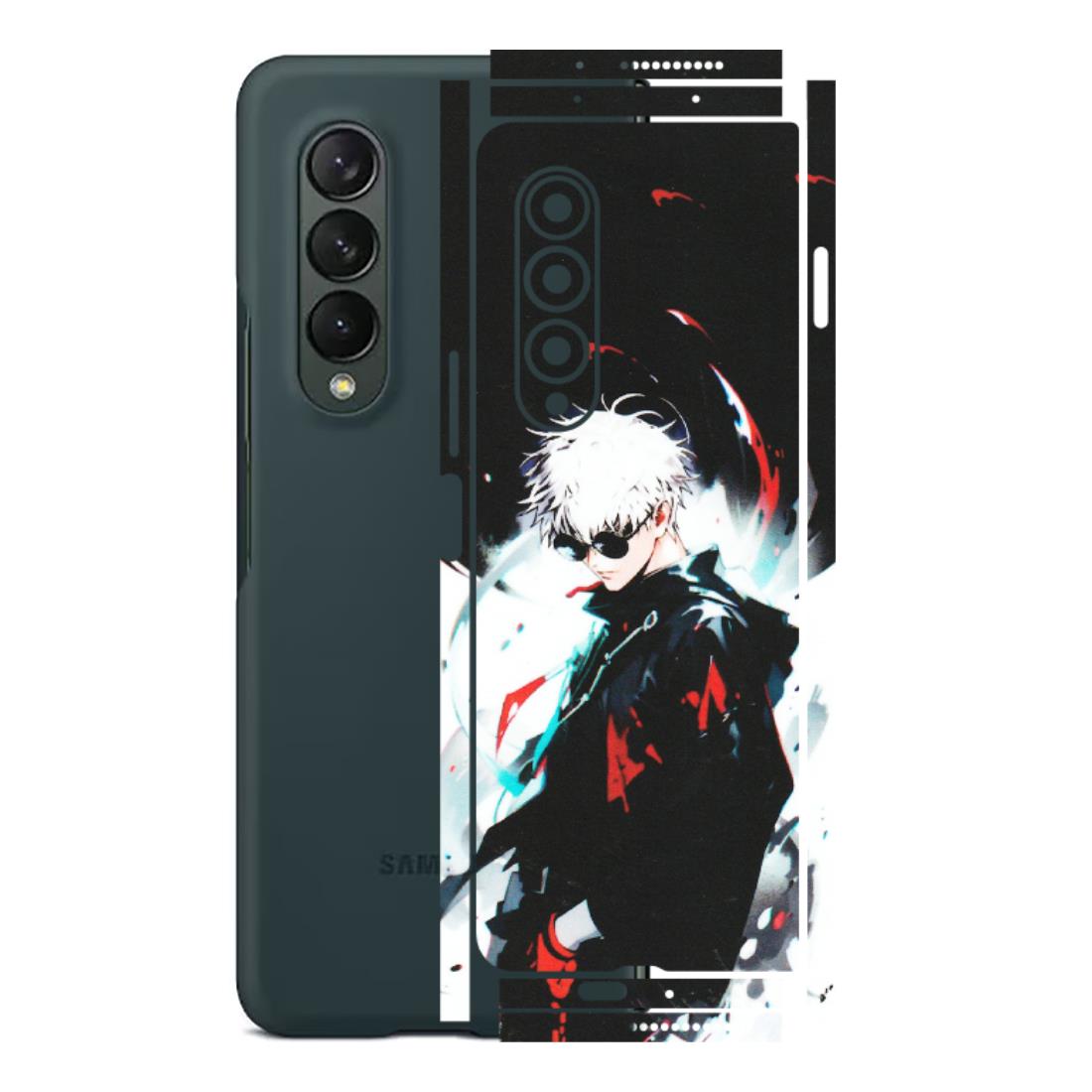Samsung M/F/Note/Flip and C Phone Skins (All Models) - Gojo Powerful Charater Kaisen Anime - Matte Finish (M-144) Samsung Galaxy Z Fold 3