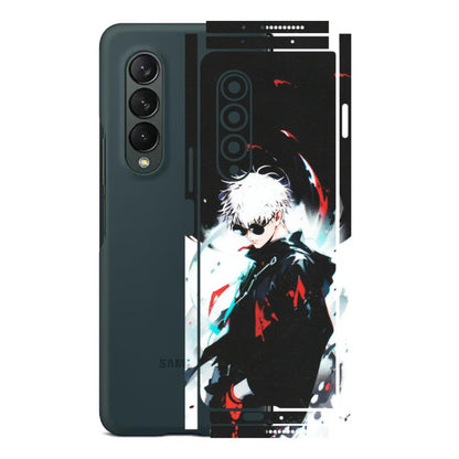 Samsung M/F/Note/Flip and C Phone Skins (All Models) - Gojo Powerful Charater Kaisen Anime - Matte Finish (M-144) Samsung Galaxy Z Fold 3