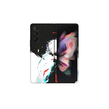 Samsung M/F/Note/Flip and C Phone Skins (All Models) - Gojo Powerful Charater Kaisen Anime - Matte Finish (M-144) Samsung Galaxy Z Fold 3