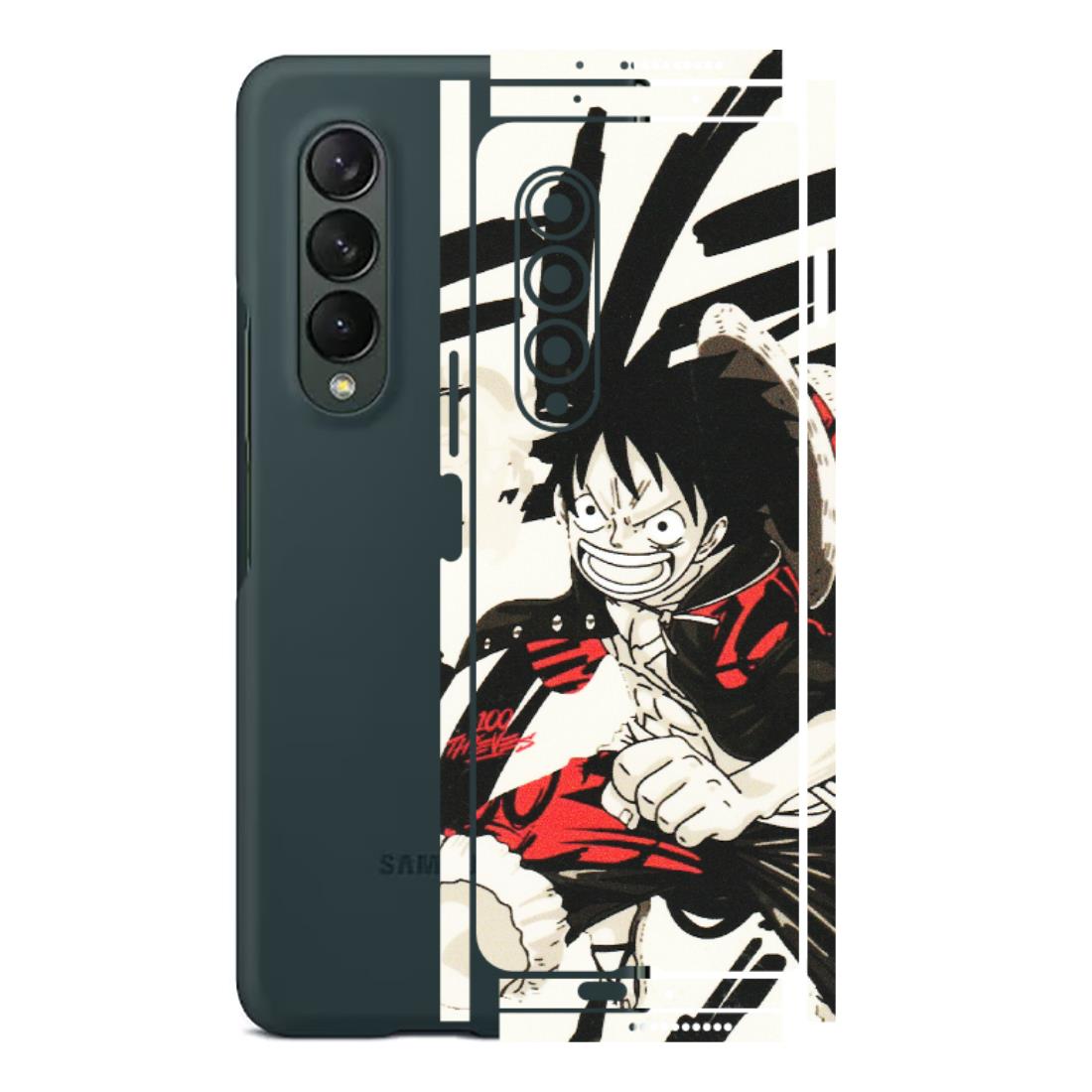 Samsung M/F/Note/Flip and C Phone Skins (All Models) - Monkey D.Luffy Manga Anime - Matte Finish (M-145) Samsung Galaxy Z Fold 3