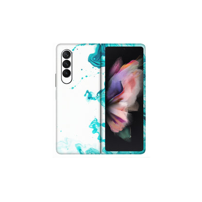 Samsung M/F/Note/Flip and C Phone Skins (All Models) - Sky Blue Abstract Colour - Matte Finish (M-146) Samsung Galaxy Z Fold 3