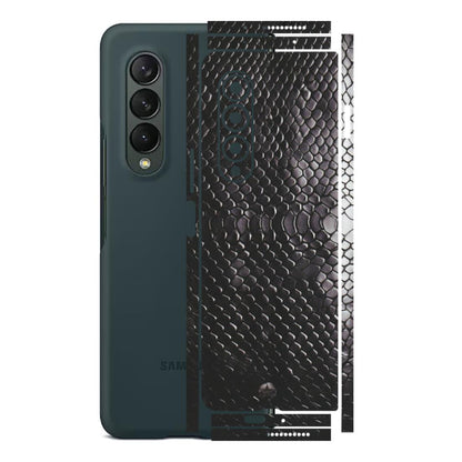 Samsung M/F/Note/Flip and C Phone Skins (All Models) - Black Snack Leather - Matte Finish (M-147) Samsung Galaxy Z Fold 3