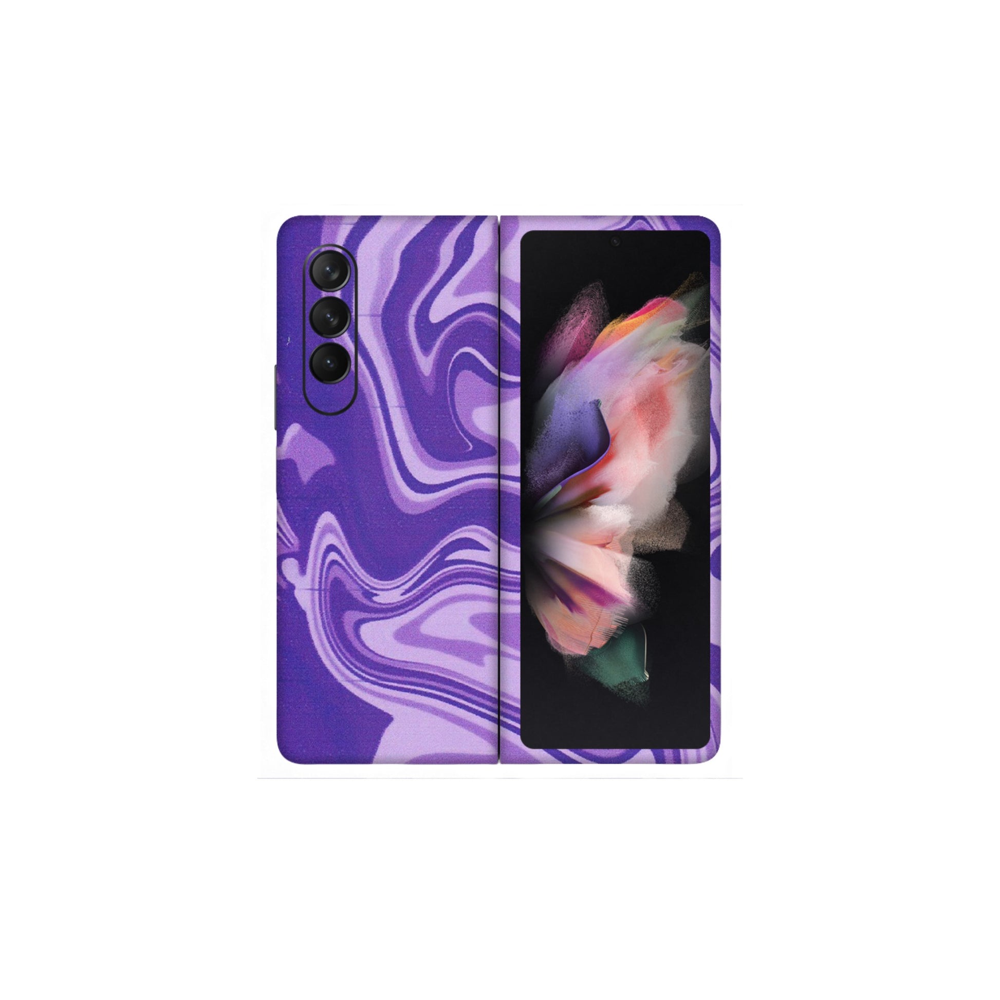 Samsung M/F/Note/Flip and C Phone Skins (All Models) - Hazy Purple Nights - Matte Finish (M-14) Samsung Galaxy Z Fold 3