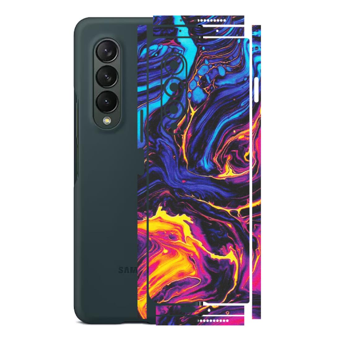 Samsung M/F/Note/Flip and C Phone Skins (All Models) - Abstract Paint Classy - Matte Finish (M-15) Samsung Galaxy Z Fold 3