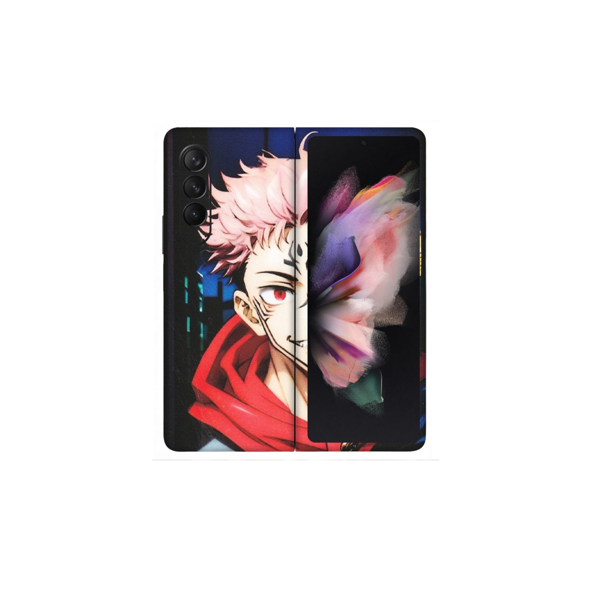 Samsung M/F/Note/Flip and C Phone Skins (All Models) - Yuji Itadori Funny Face Anime - Matte Finish (M-152) Samsung Galaxy Z Fold 3
