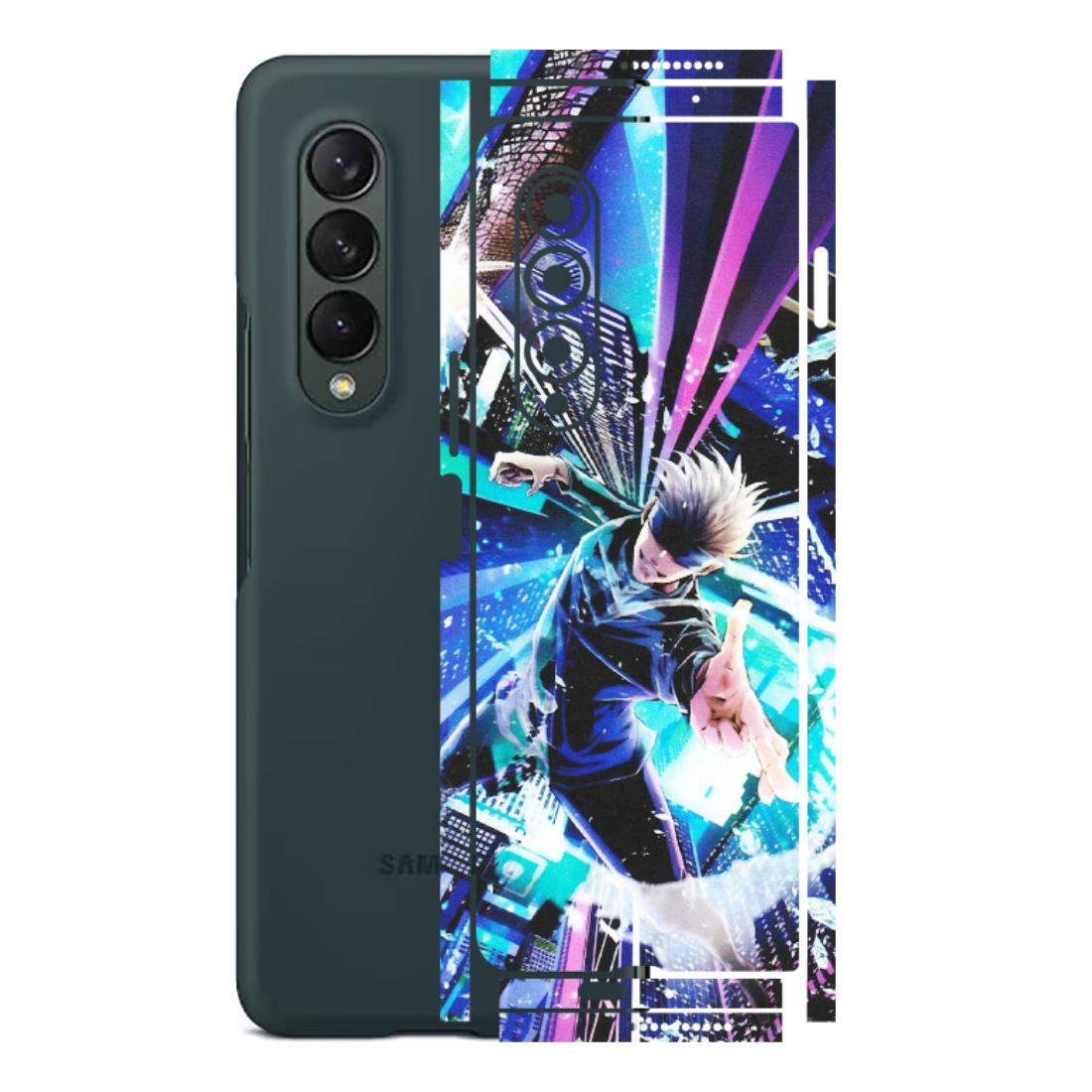 Samsung M/F/Note/Flip and C Phone Skins (All Models) - Manga Action Jujustu Kaisen Anime - Matte Finish (M-155) Samsung Galaxy Z Fold 3