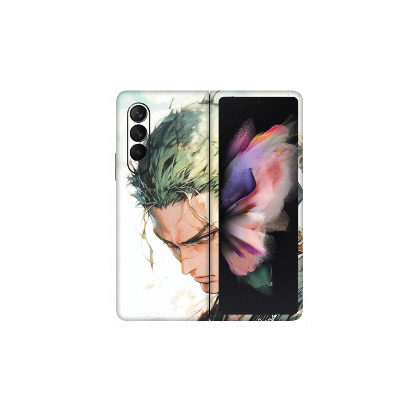 Samsung M/F/Note/Flip and C Phone Skins (All Models) - Pirate Hunter One Piece Anime - Matte Finish (M-157) Samsung Galaxy Z Fold 3