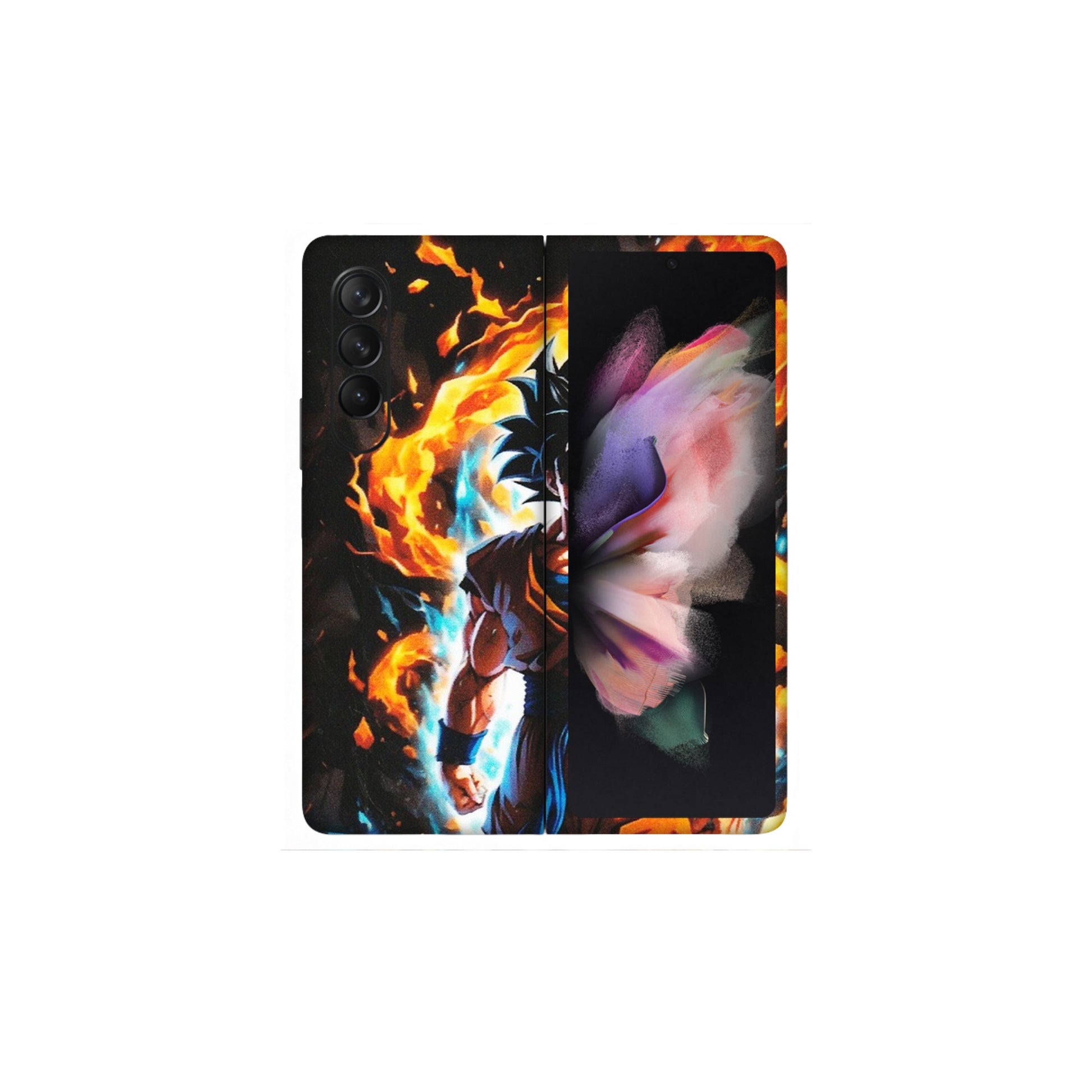 Samsung M/F/Note/Flip and C Phone Skins (All Models) - Goku Transformation Anime - Matte Finish (M-159) Samsung Galaxy Z Fold 3