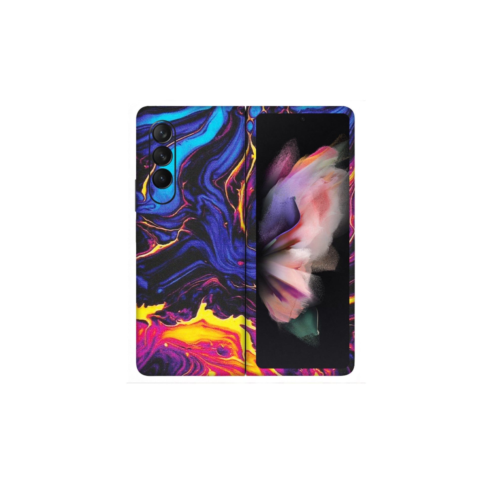 Samsung M/F/Note/Flip and C Phone Skins (All Models) - Abstract Paint Classy - Matte Finish (M-15) Samsung Galaxy Z Fold 3