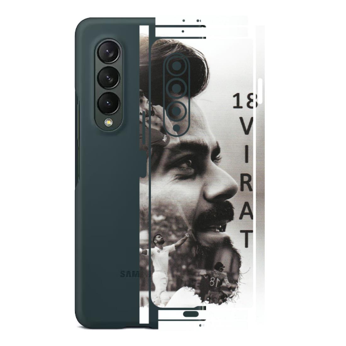 Samsung M/F/Note/Flip and C Phone Skins (All Models) - Virat Kohli Cricketer - Matte Finish (M-163) Samsung Galaxy Z Fold 3