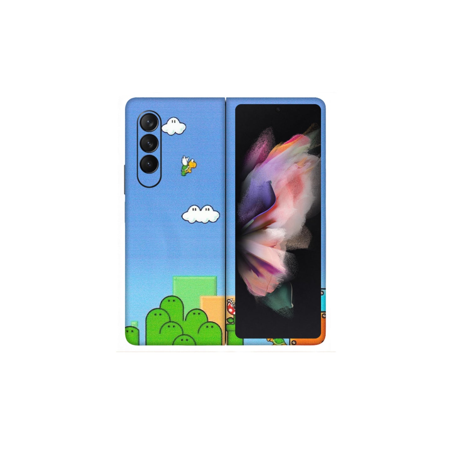 Samsung M/F/Note/Flip and C Phone Skins (All Models) - Mario Game Scene - Matte Finish (M-24) Samsung Galaxy Z Fold 3