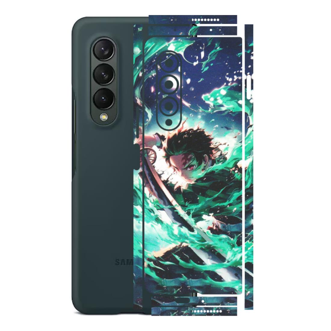 Samsung M/F/Note/Flip and C Phone Skins (All Models) - Sword Fighter Anime - Matte Finish (M-29) Samsung Galaxy Z Fold 3