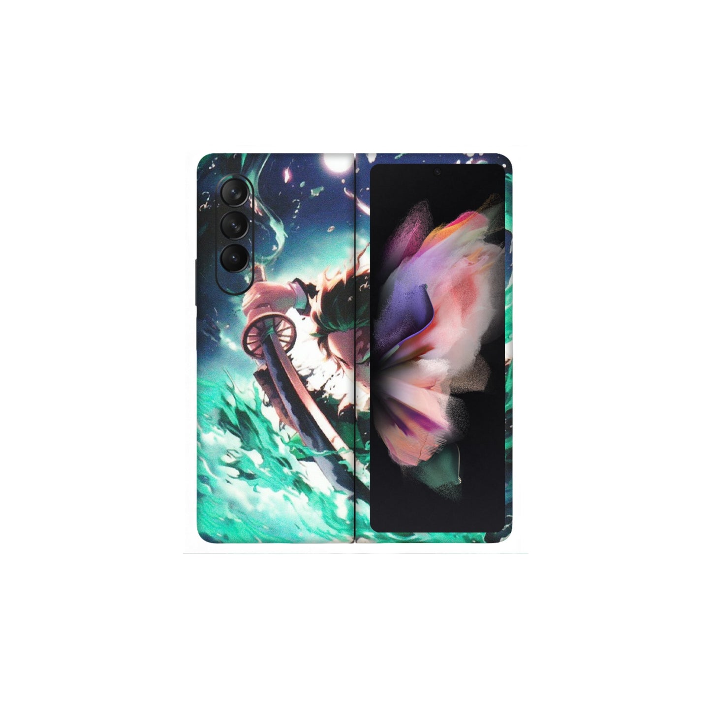 Samsung M/F/Note/Flip and C Phone Skins (All Models) - Sword Fighter Anime - Matte Finish (M-29) Samsung Galaxy Z Fold 3