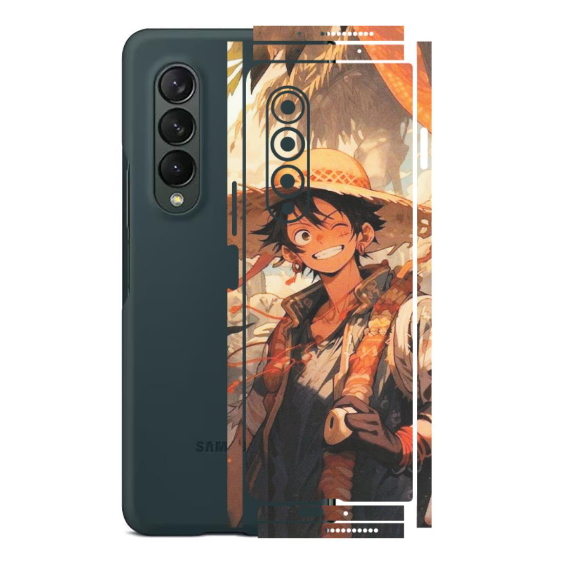 Samsung M/F/Note/Flip and C Phone Skins (All Models) - Anime Character Smile - Matte Finish (M-33) Samsung Galaxy Z Fold 3