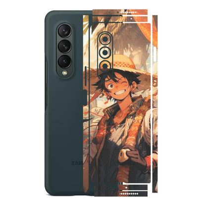 Samsung M/F/Note/Flip and C Phone Skins (All Models) - Anime Character Smile - Matte Finish (M-33) Samsung Galaxy Z Fold 3