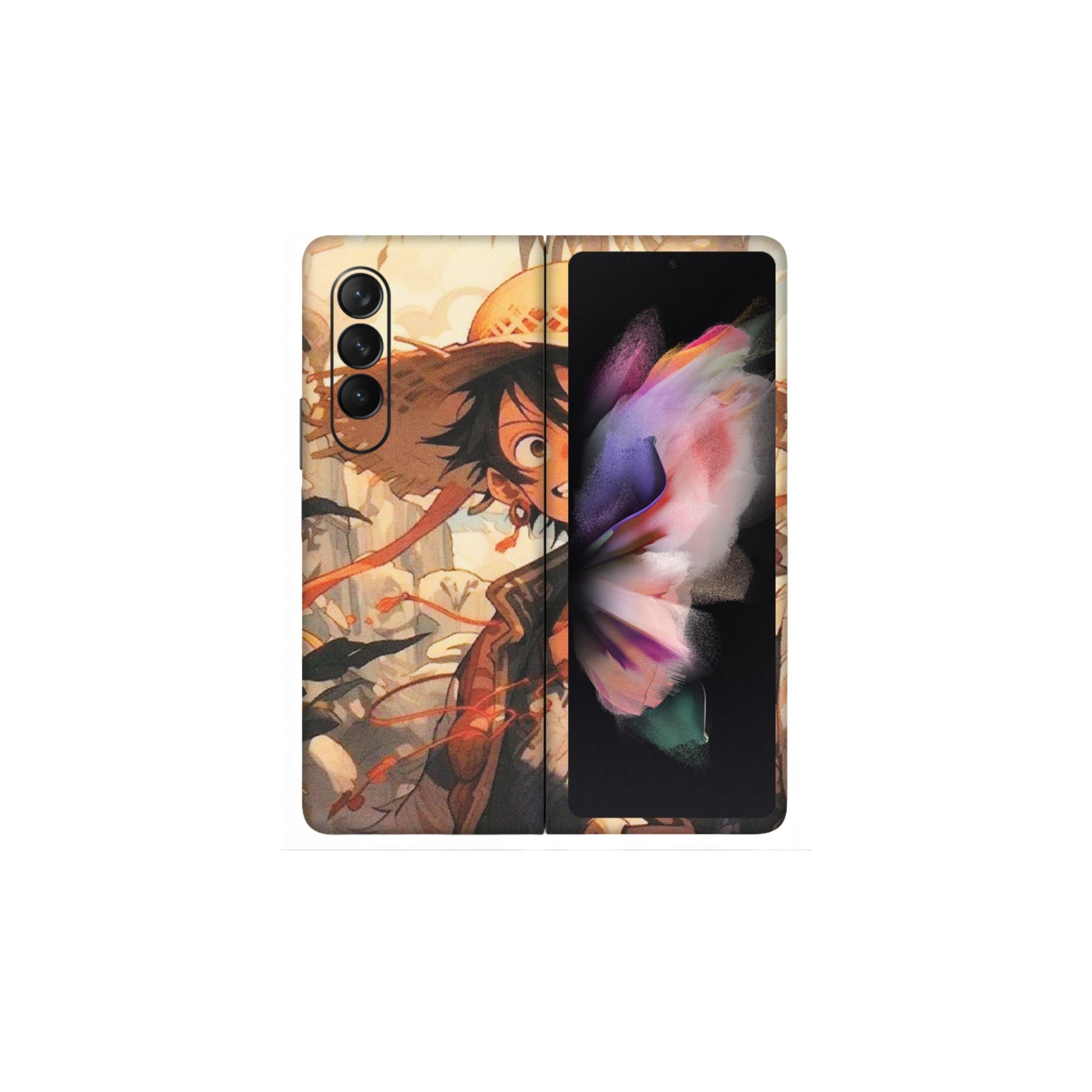 Samsung M/F/Note/Flip and C Phone Skins (All Models) - Anime Character Smile - Matte Finish (M-33) Samsung Galaxy Z Fold 3