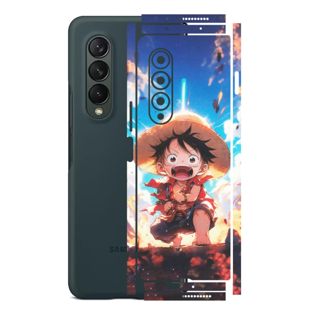 Samsung M/F/Note/Flip and C Phone Skins (All Models) - Toon One Piece Cute Character - Matte Finish (M-35) Samsung Galaxy Z Fold 3