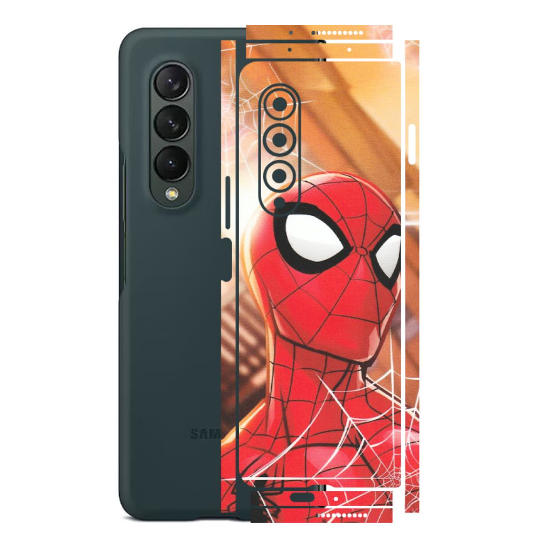 Samsung M/F/Note/Flip and C Phone Skins (All Models) - Spiderman Face New - Matte Finish (M-41) Samsung Galaxy Z Fold 3