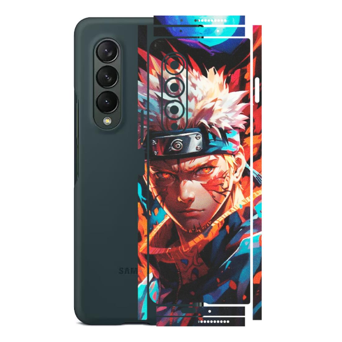 Samsung M/F/Note/Flip and C Phone Skins (All Models) - Anime Ferocious Character - Matte Finish (M-44) Samsung Galaxy Z Fold 3