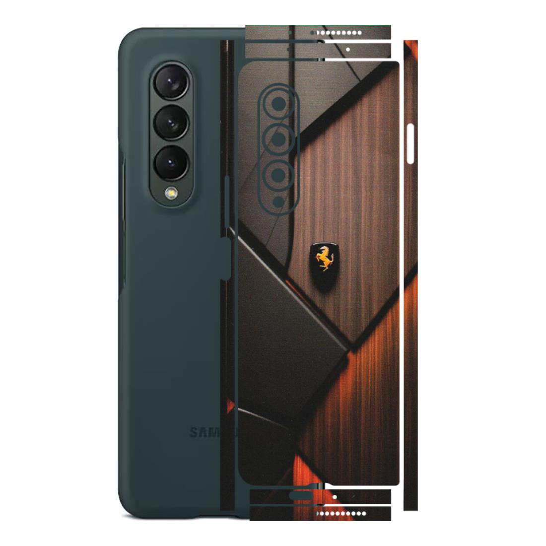 Samsung M/F/Note/Flip and C Phone Skins (All Models) - Lambo Beauty Wood Pattern Sober - Matte Finish (M-51) Samsung Galaxy Z Fold 3