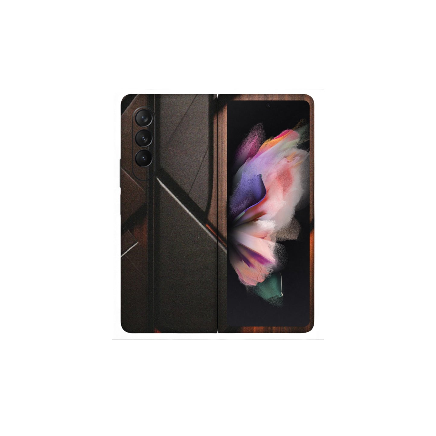 Samsung M/F/Note/Flip and C Phone Skins (All Models) - Lambo Beauty Wood Pattern Sober - Matte Finish (M-51) Samsung Galaxy Z Fold 3