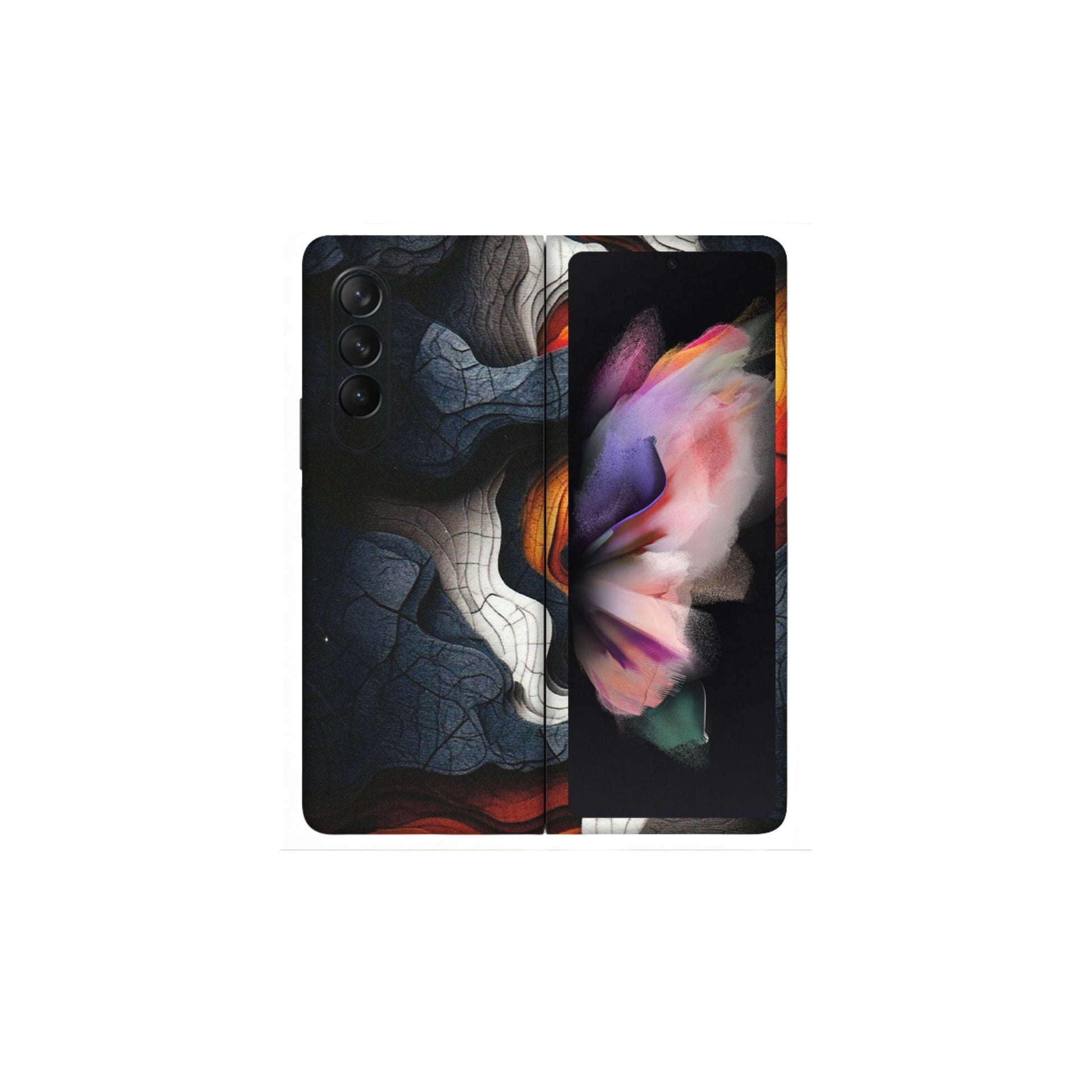 Samsung M/F/Note/Flip and C Phone Skins (All Models) - Abstract Volcanic Layers - Matte Finish (M-52) Samsung Galaxy Z Fold 3
