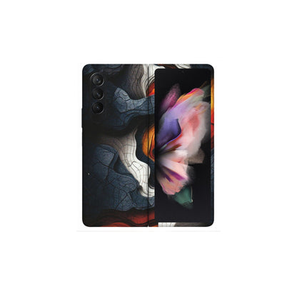 Samsung M/F/Note/Flip and C Phone Skins (All Models) - Abstract Volcanic Layers - Matte Finish (M-52) Samsung Galaxy Z Fold 3