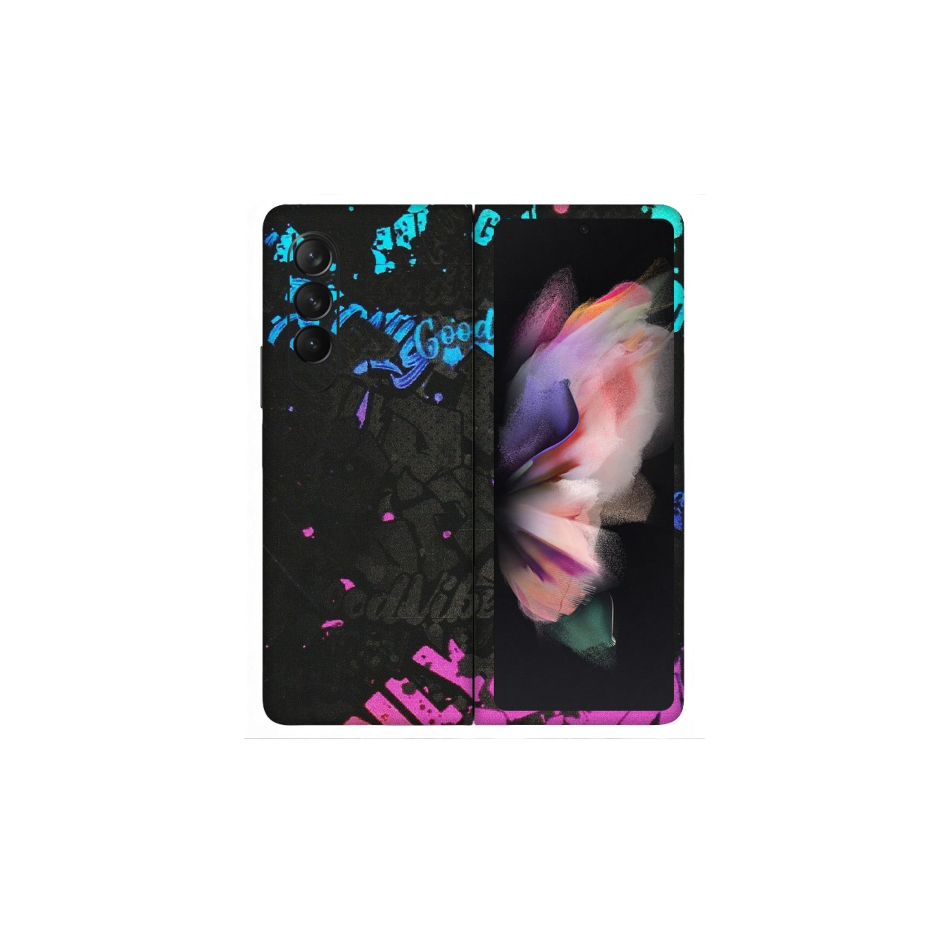 Samsung M/F/Note/Flip and C Phone Skins (All Models) - Majestic Black Vibes - Matte Finish (M-62) Samsung Galaxy Z Fold 3