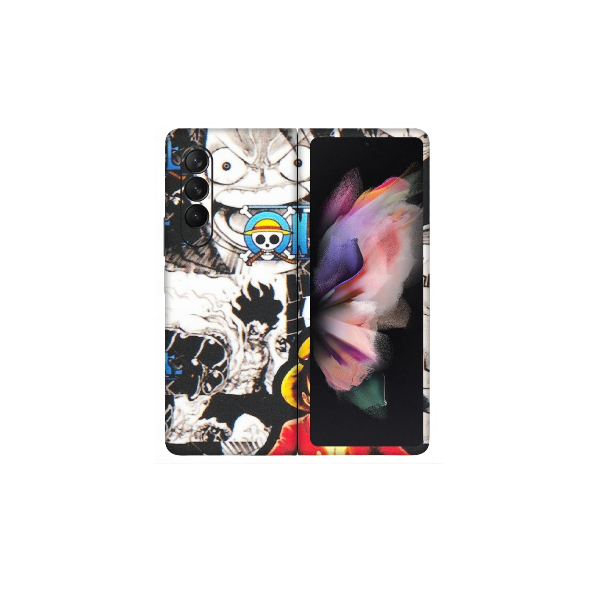 Samsung M/F/Note/Flip and C Phone Skins (All Models) - One Piece B&W - Matte Finish (M-63) Samsung Galaxy Z Fold 3