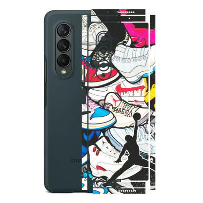 Samsung M/F/Note/Flip and C Phone Skins (All Models) - Jordan Sneakers Fan - Matte Finish (M-80) Samsung Galaxy Z Fold 3