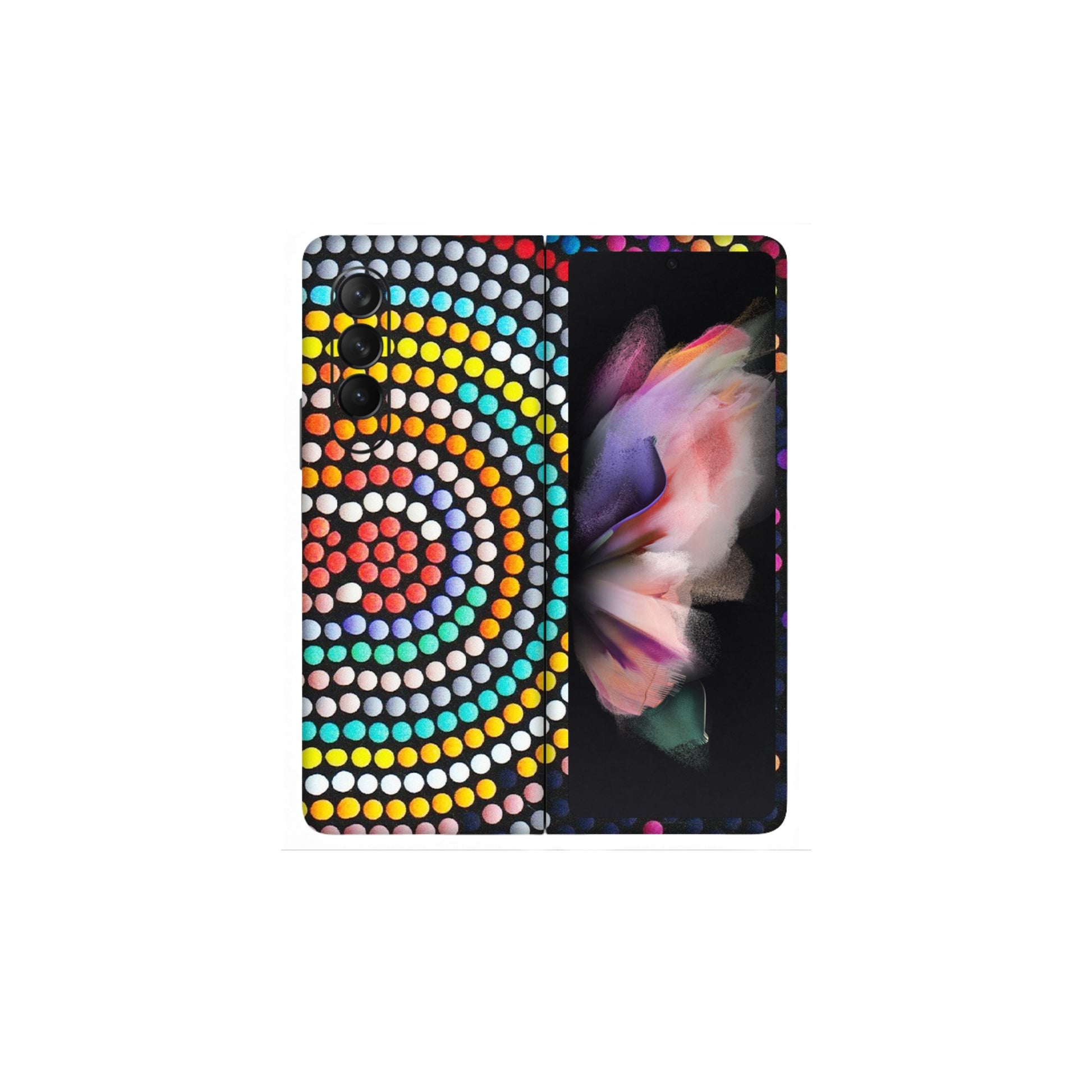 Samsung M/F/Note/Flip and C Phone Skins (All Models) - Rainbow Dot Mandala - Matte Finish (M-97) Samsung Galaxy Z Fold 3