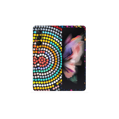 Samsung M/F/Note/Flip and C Phone Skins (All Models) - Rainbow Dot Mandala - Matte Finish (M-97) Samsung Galaxy Z Fold 3