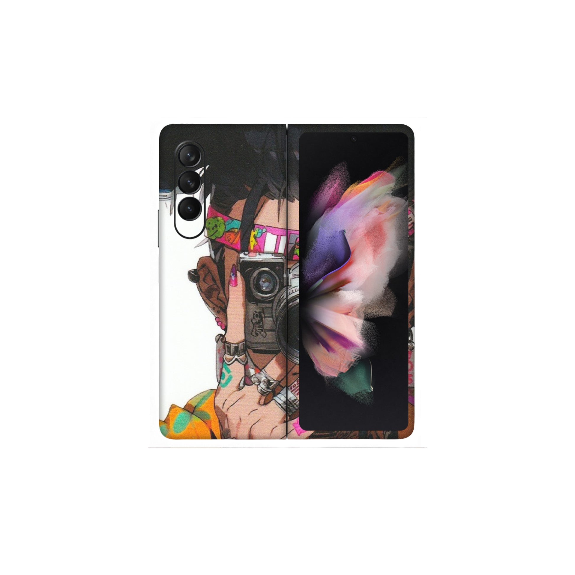 Samsung M/F/Note/Flip and C Phone Skins (All Models) - Camera Lover Girl - Matte Finish (M-09) Samsung Galaxy Z Fold 3