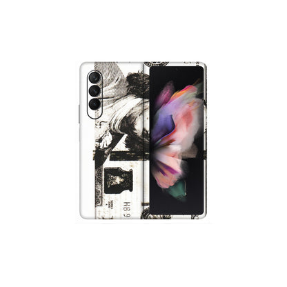 Samsung M/F/Note/Flip and C Phone Skins (All Models) - 100 Dollar Currency - Transparent Finish (T-01) Samsung Galaxy Z Fold 3