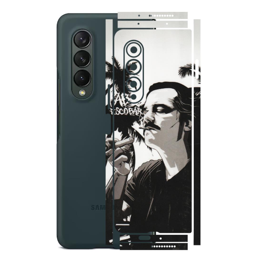 Samsung M/F/Note/Flip and C Phone Skins (All Models) - Pab Escobar - Transparent Finish (T-05) Samsung Galaxy Z Fold 3