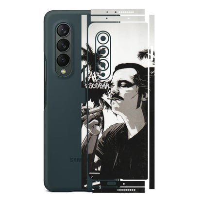 Samsung M/F/Note/Flip and C Phone Skins (All Models) - Pab Escobar - Transparent Finish (T-05) Samsung Galaxy Z Fold 3