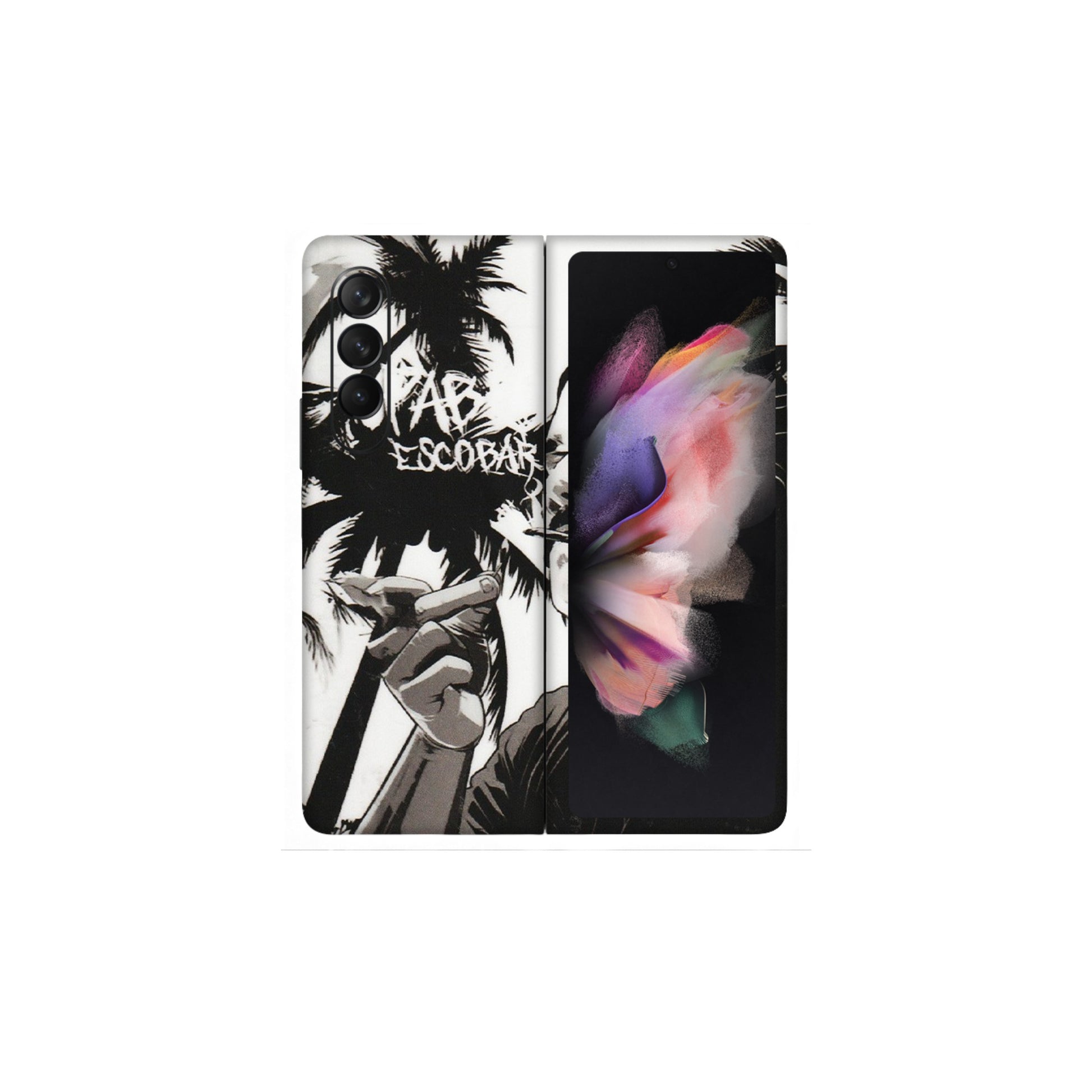 Samsung M/F/Note/Flip and C Phone Skins (All Models) - Pab Escobar - Transparent Finish (T-05) Samsung Galaxy Z Fold 3