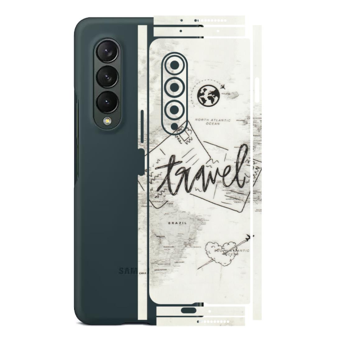 Samsung M/F/Note/Flip and C Phone Skins (All Models) - Travel Ticket - Transparent Finish (T-06) Samsung Galaxy Z Fold 3