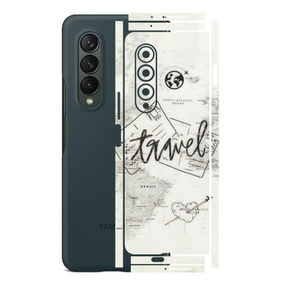 Samsung M/F/Note/Flip and C Phone Skins (All Models) - Travel Ticket - Transparent Finish (T-06) Samsung Galaxy Z Fold 3