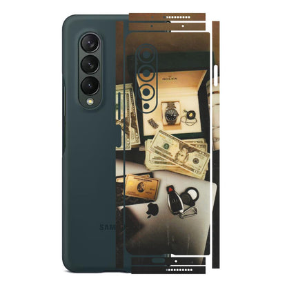Samsung M/F/Note/Flip and C Phone Skins (All Models) - Luxury Lifestyle - Transparent Finish (T-11) Samsung Galaxy Z Fold 3