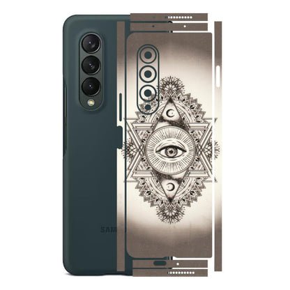 Samsung M/F/Note/Flip and C Phone Skins (All Models) - Illuminati Great Eye - Transparent Finish (T-14) Samsung Galaxy Z Fold 3