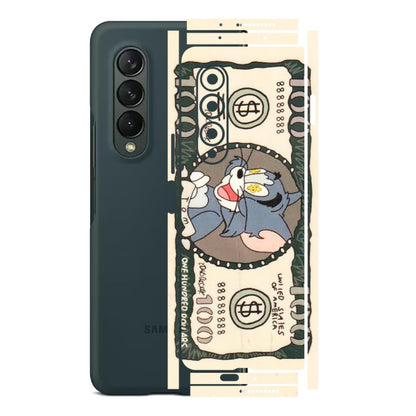 Samsung M/F/Note/Flip and C Phone Skins (All Models) - One Hundred Dollar Tom - Transparent Finish (T-16) Samsung Galaxy Z Fold 3